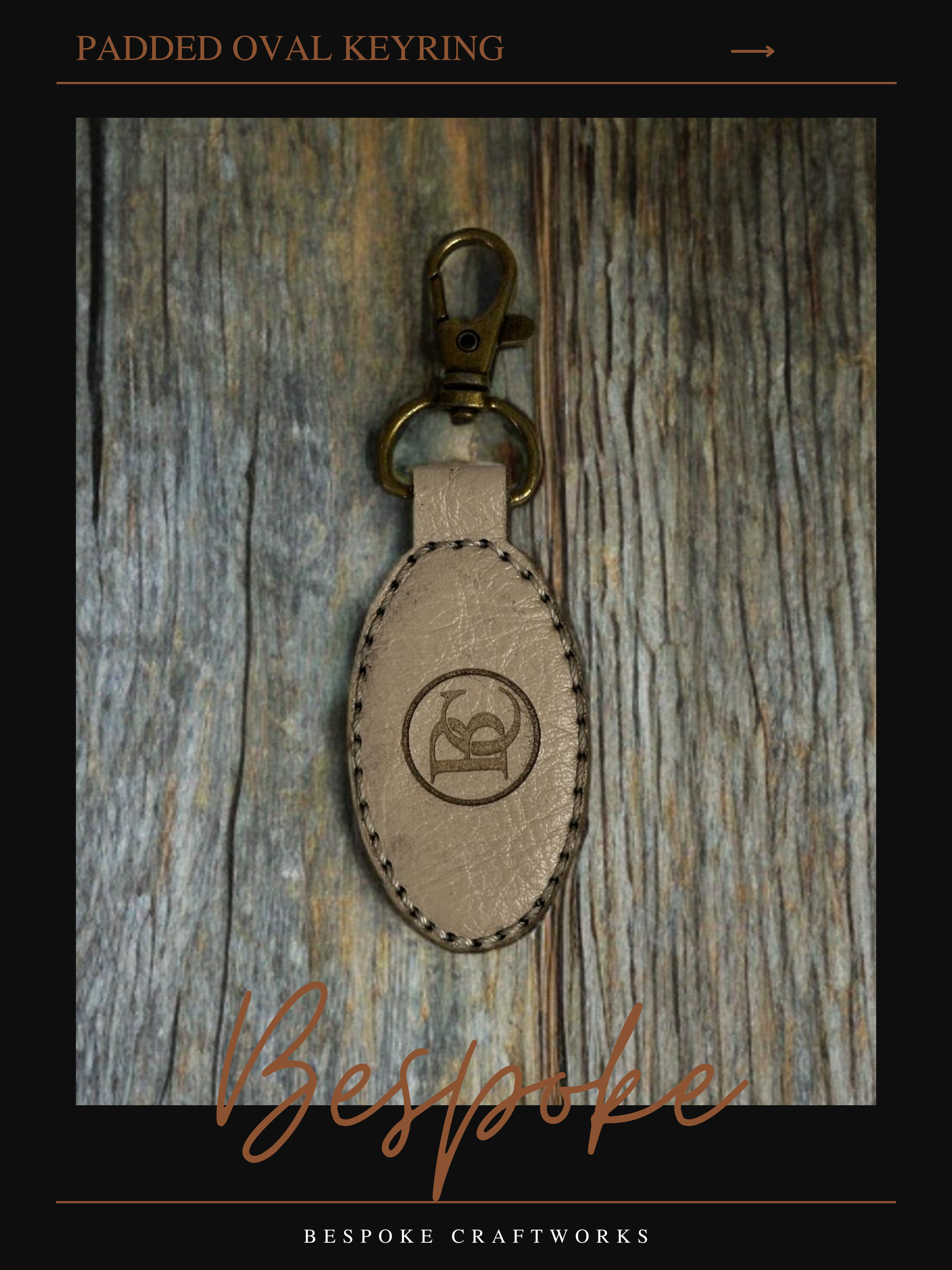 Padded Oval Keychain