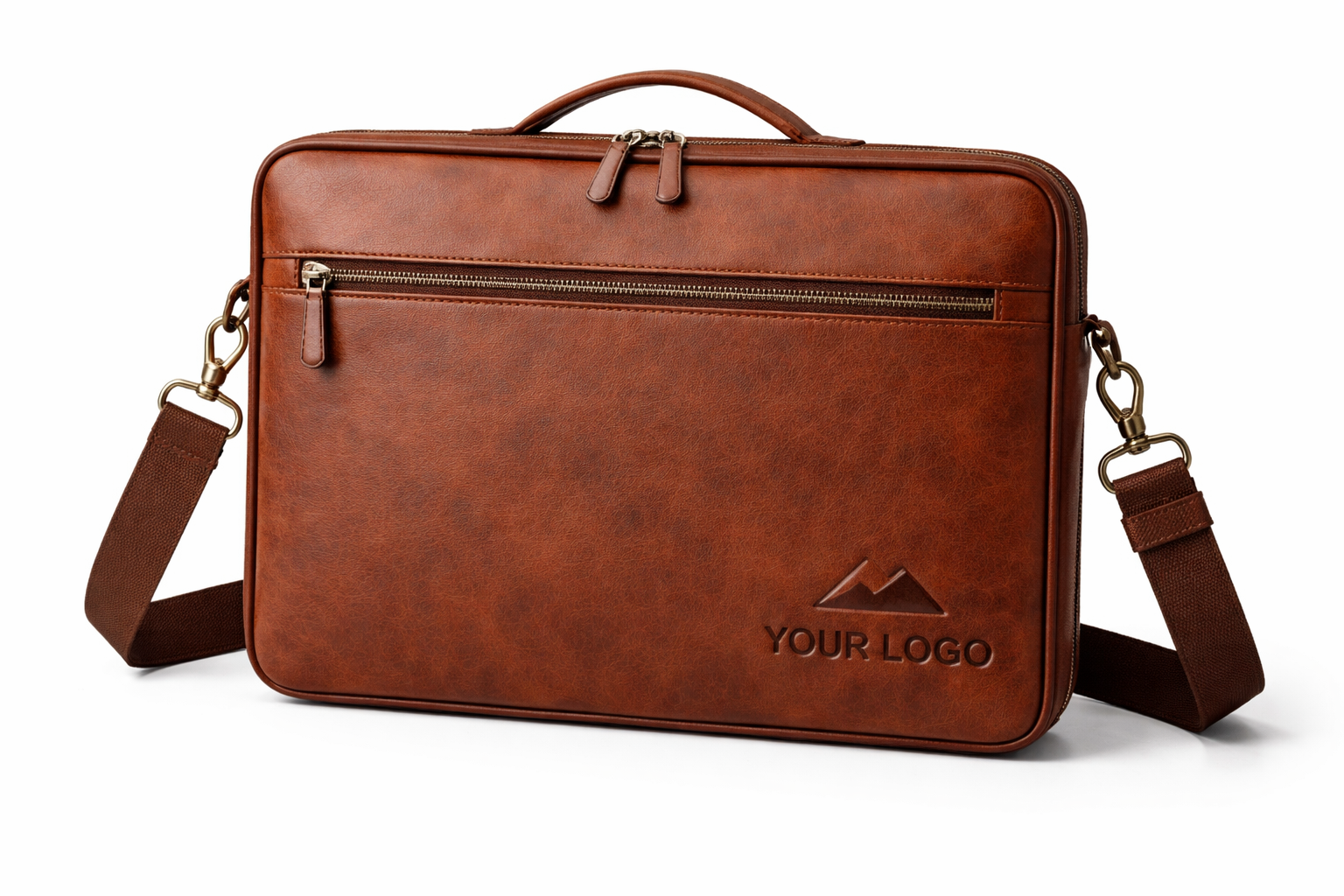 Corporate Branded Leather Laptop Bag