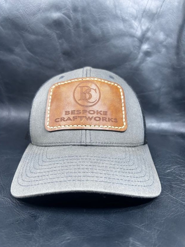 Stitched Leather Trucker Cap