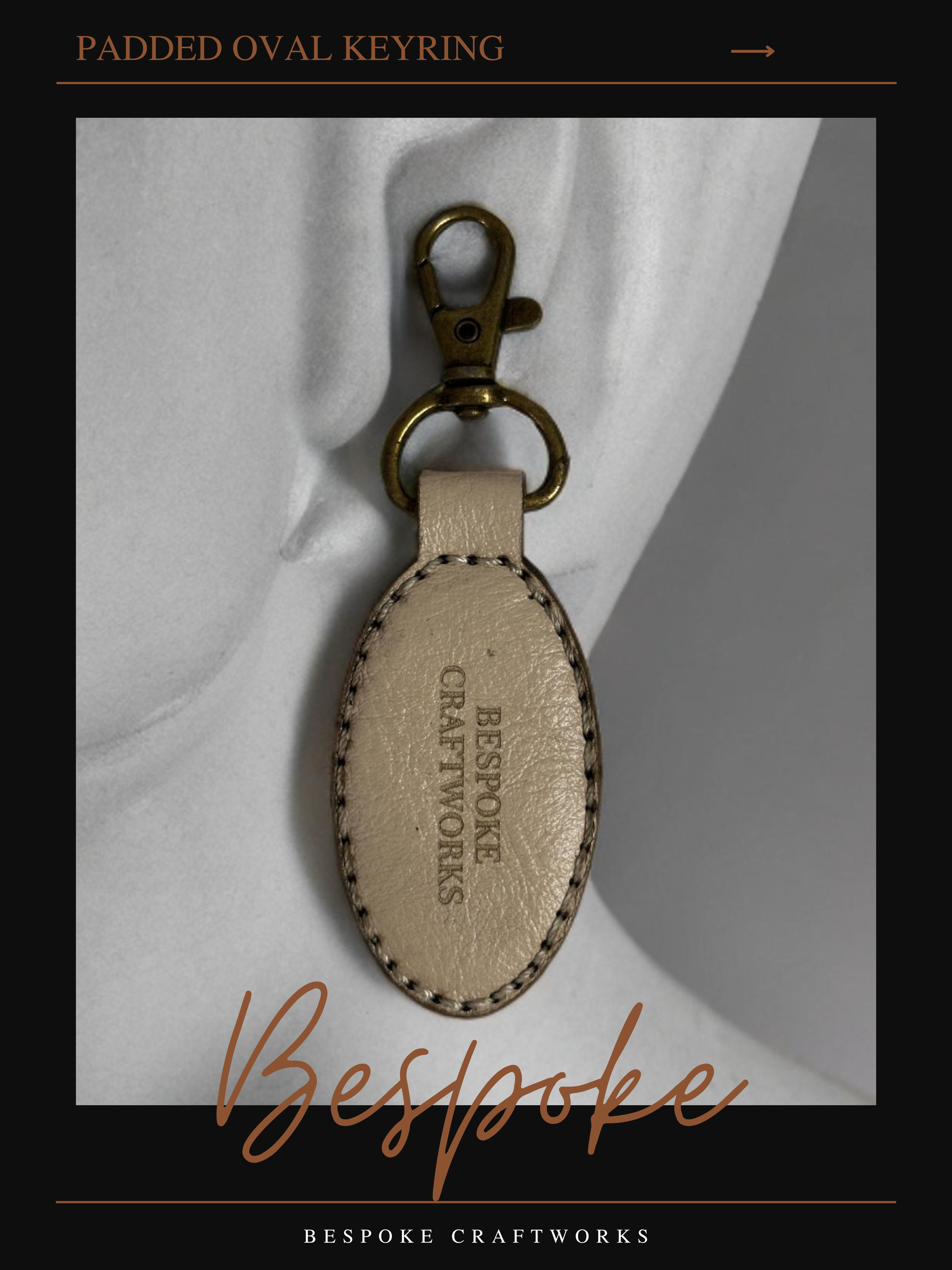 Padded Oval Keychain